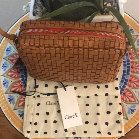 Clare V Handbags - - Clare .V Midi Sac Woven Leather Crossbody BagClare V.